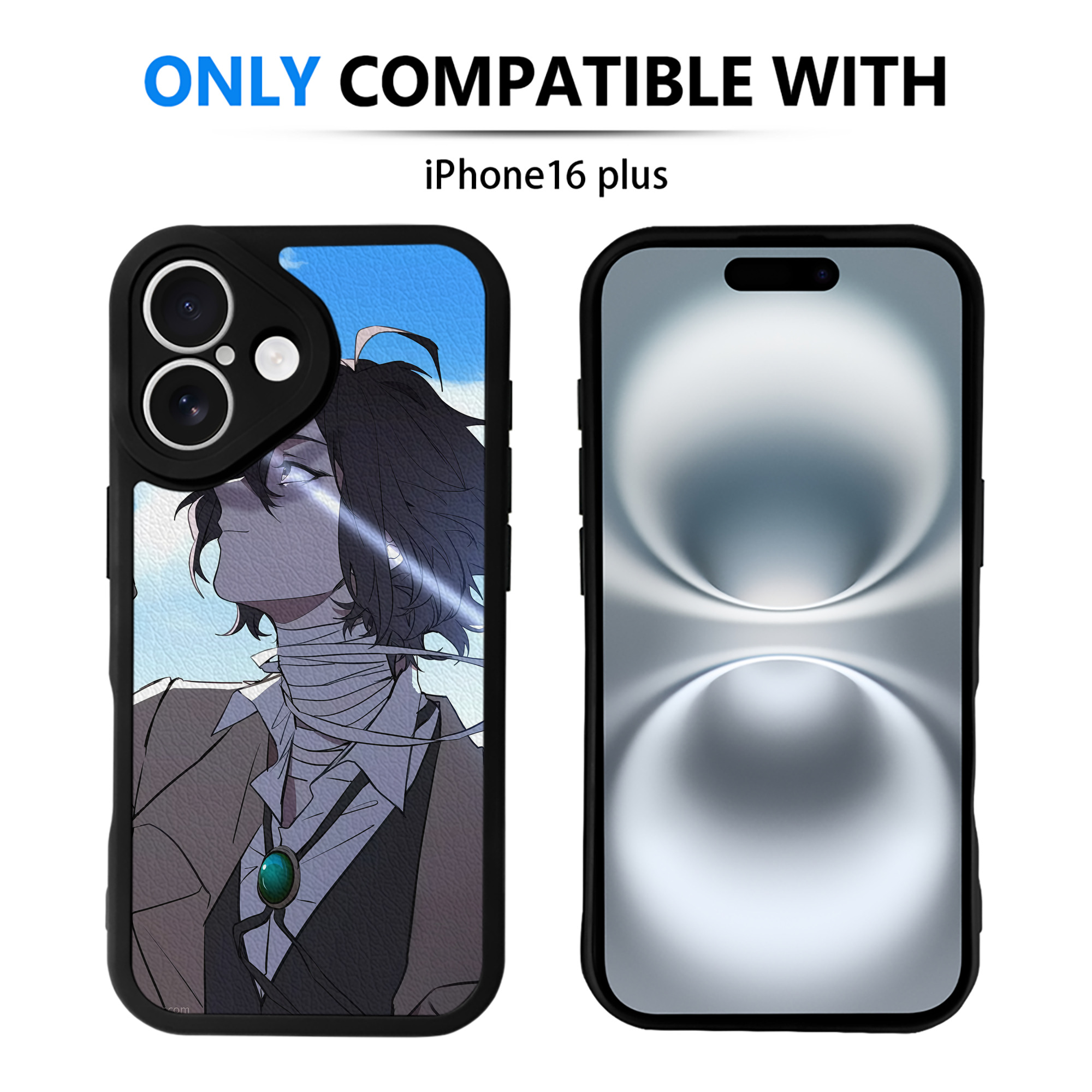 （画像用） 文豪ストレイドッグス Bungo Stray Dogs 【iPhone 16シリーズ対応】シリコンスマホケース（レザー調） 材質：シリコン